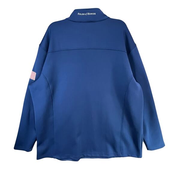 Folds Of Honor Pullover Womens 3XL Blue Stars Flag Patriotic Logo Athletic USA - Picture 5 of 13